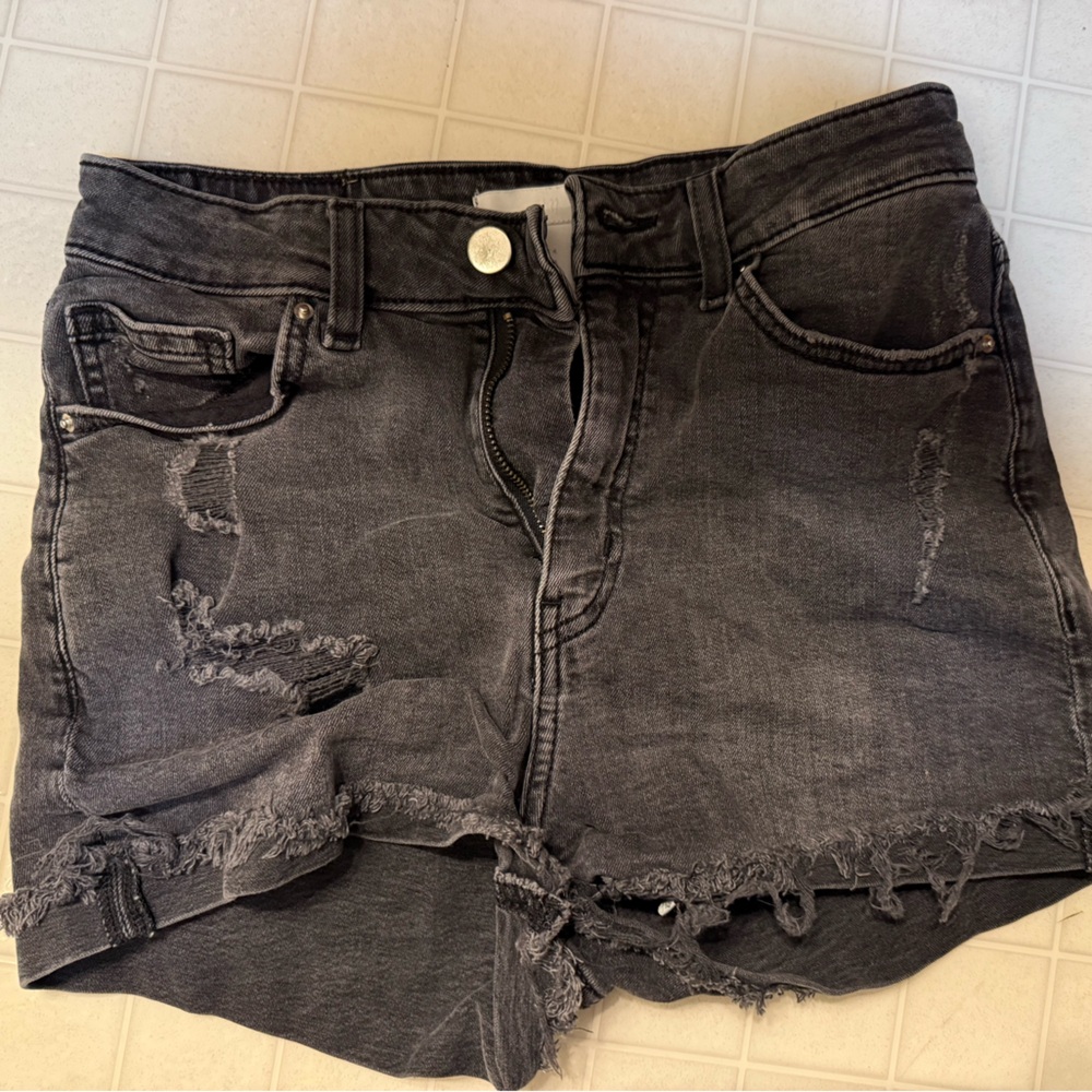 H&M Charcoal Denim Shorts